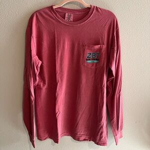 Men's Long Sleeve Red Shirt - Zeta Beta Tau